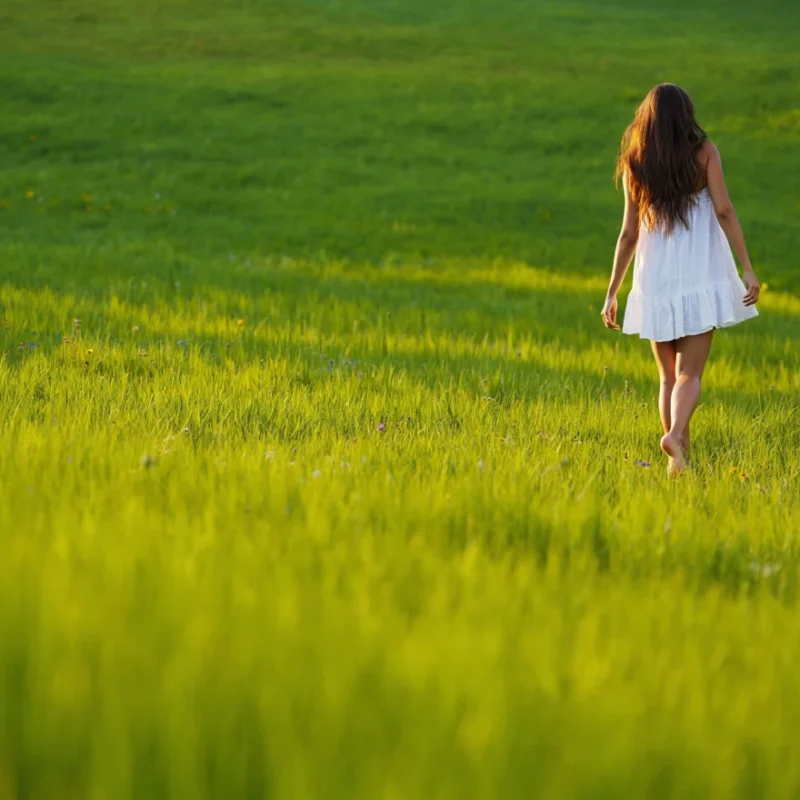 marcher dans l'herbe - grounding