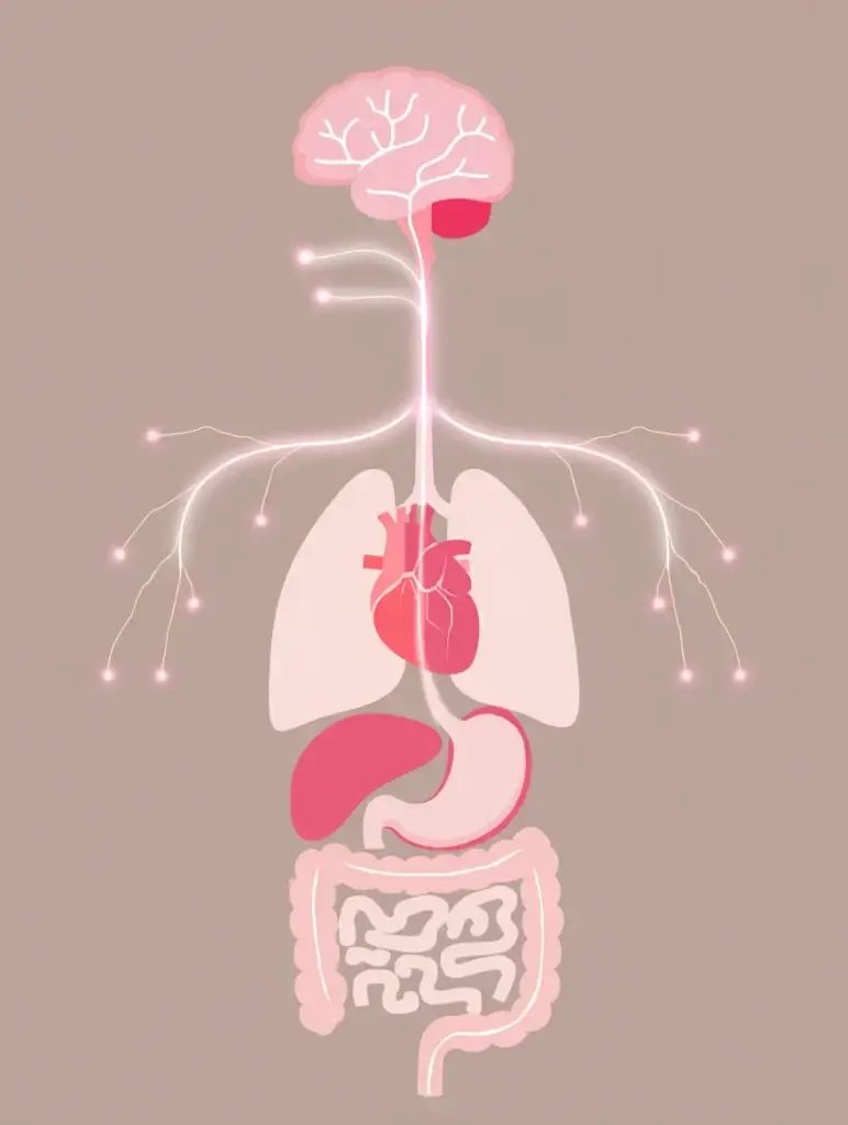 illustration anatomie nerf vague