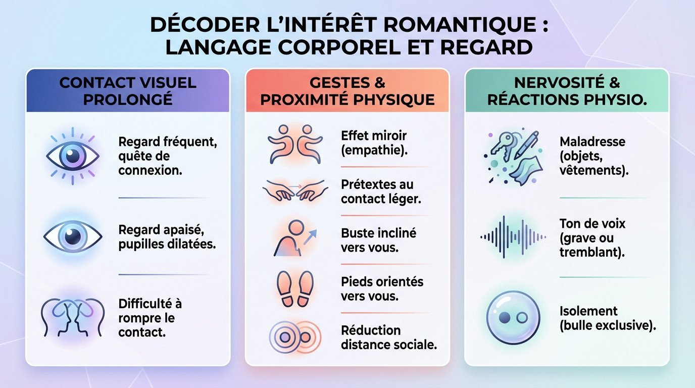 Homme regardant une femme avec attention et bienveillance lors d'un rendez-vous
